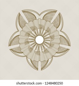 Brown money style rosette