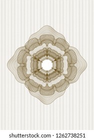 Brown money style rosette