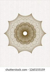 Brown money style rosette