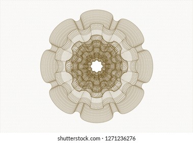 Brown money style rosette