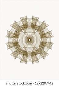 Brown money style rosette