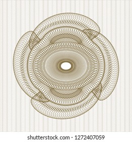 Brown money style rosette