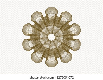 Brown money style rosette