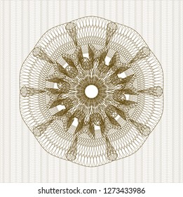 Brown money style rosette