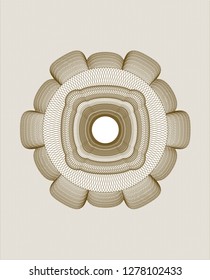 Brown money style rosette