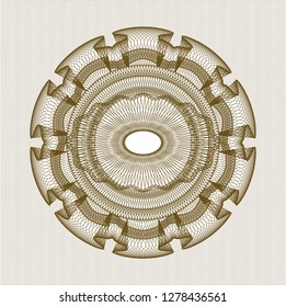 Brown money style rosette