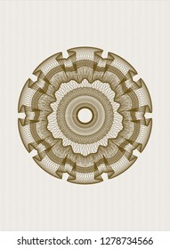 Brown money style rosette
