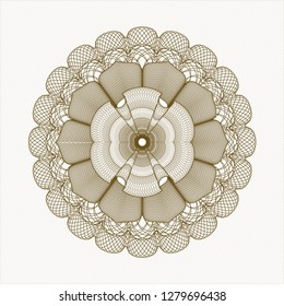 Brown money style rosette