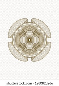 Brown money style rosette