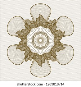 Brown money style rosette