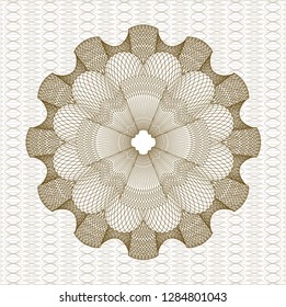 Brown money style rosette
