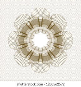 Brown money style rosette