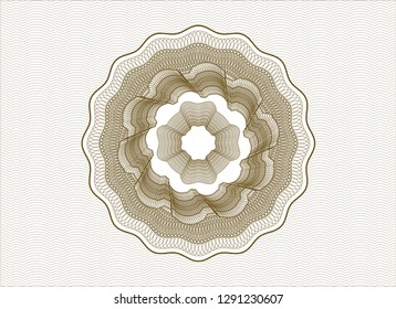 Brown money style rosette
