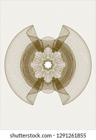 Brown money style rosette