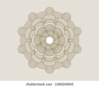 Brown money style rosette