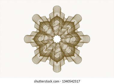 Brown money style rosette