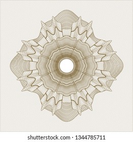 Brown money style rosette