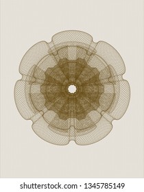 Brown money style rosette