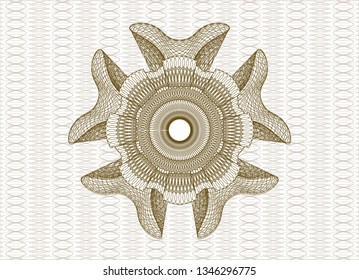 Brown money style rosette