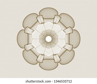 Brown money style rosette