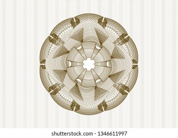 Brown money style rosette