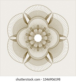 Brown money style rosette
