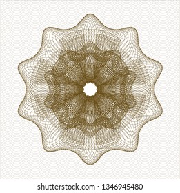 Brown money style rosette