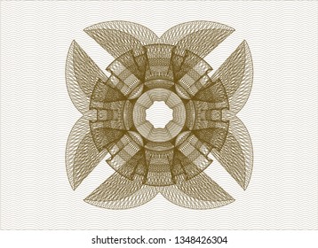 Brown money style rosette