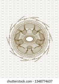Brown money style rosette