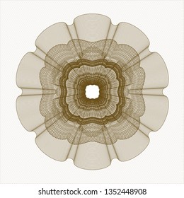 Brown money style rosette