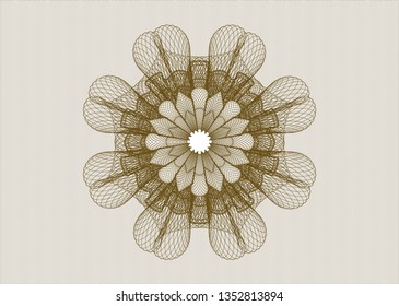 Brown money style rosette