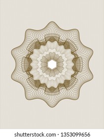Brown money style rosette
