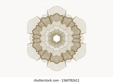 Brown money style rosette