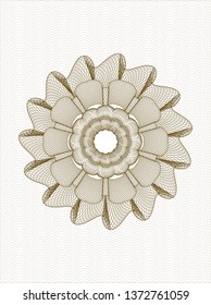 Brown money style rosette