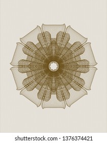 Brown money style rosette