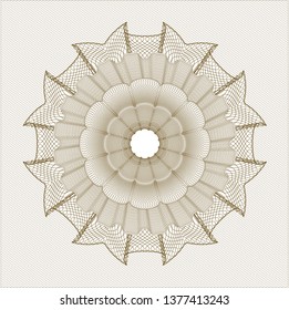 Brown money style rosette