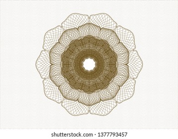 Brown money style rosette
