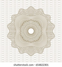 Brown money style rosette