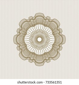 Brown money style rosette
