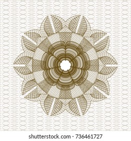 Brown money style rosette