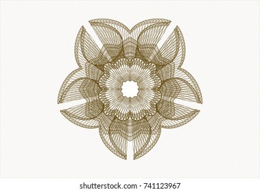 Brown money style rosette