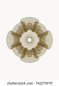 Brown money style rosette