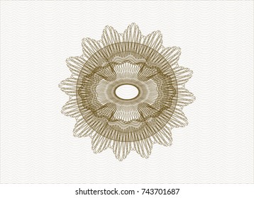 Brown money style rosette