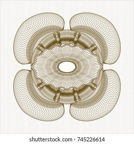 Brown money style rosette