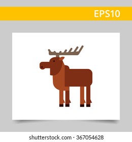 Brown moose icon