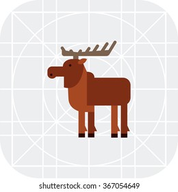 Brown moose icon