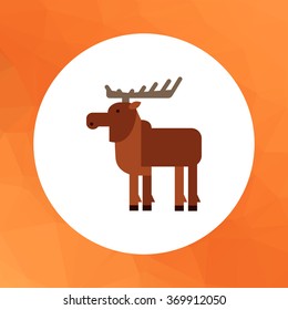 Brown moose icon