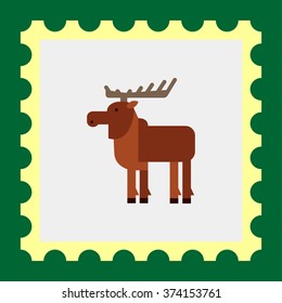 Brown moose icon