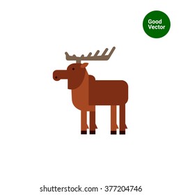 Brown moose icon