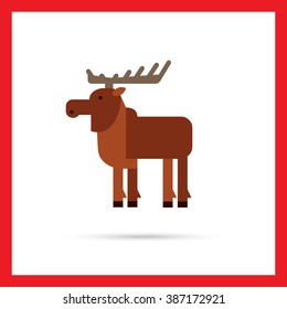 Brown moose icon